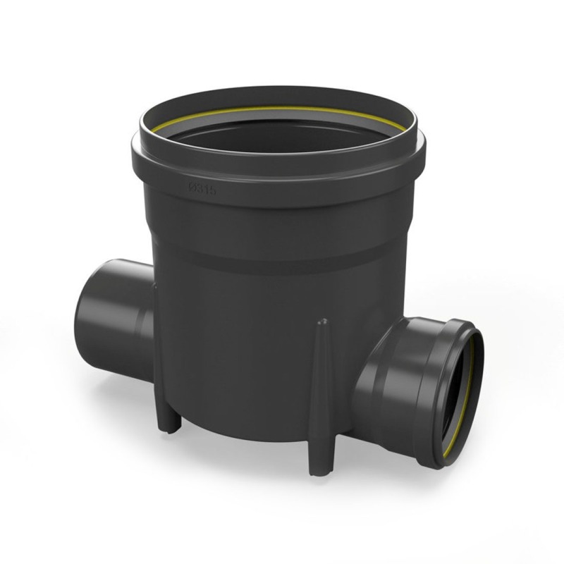 DS inspectieput met profiel 2x 125 mm tekening