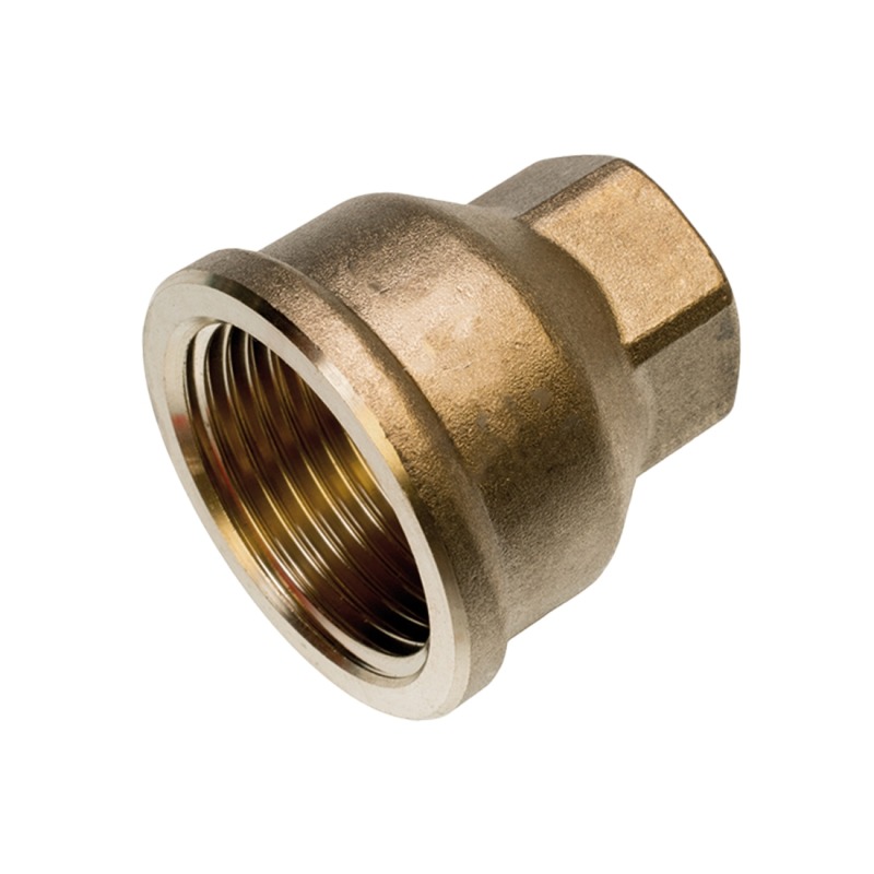 Messing verloopsok 2x binnendraad