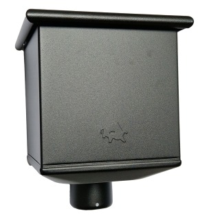 Aluminium vergaarbak 80 mm zwart