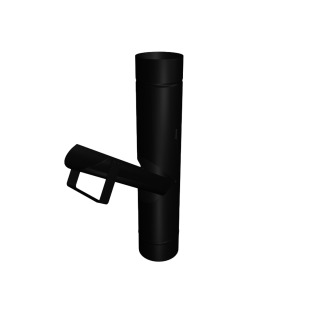 Aluminium waterklep 80 mm zwart